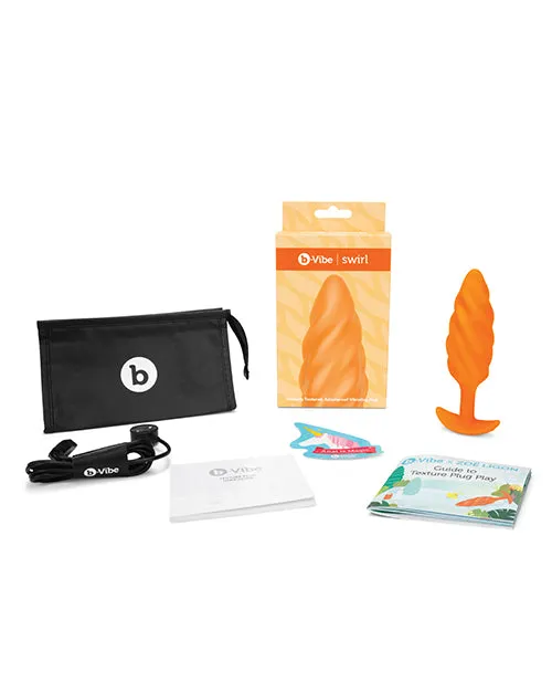 Cotr INC Anal Bvibe Swirl Texture Vibrating Plug X Zoe Ligon Orange