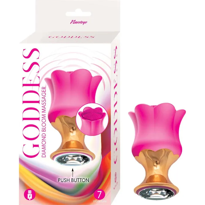 Nasstoys Goddess Diamond Bloom Massager Fushcia Female Sex Toys