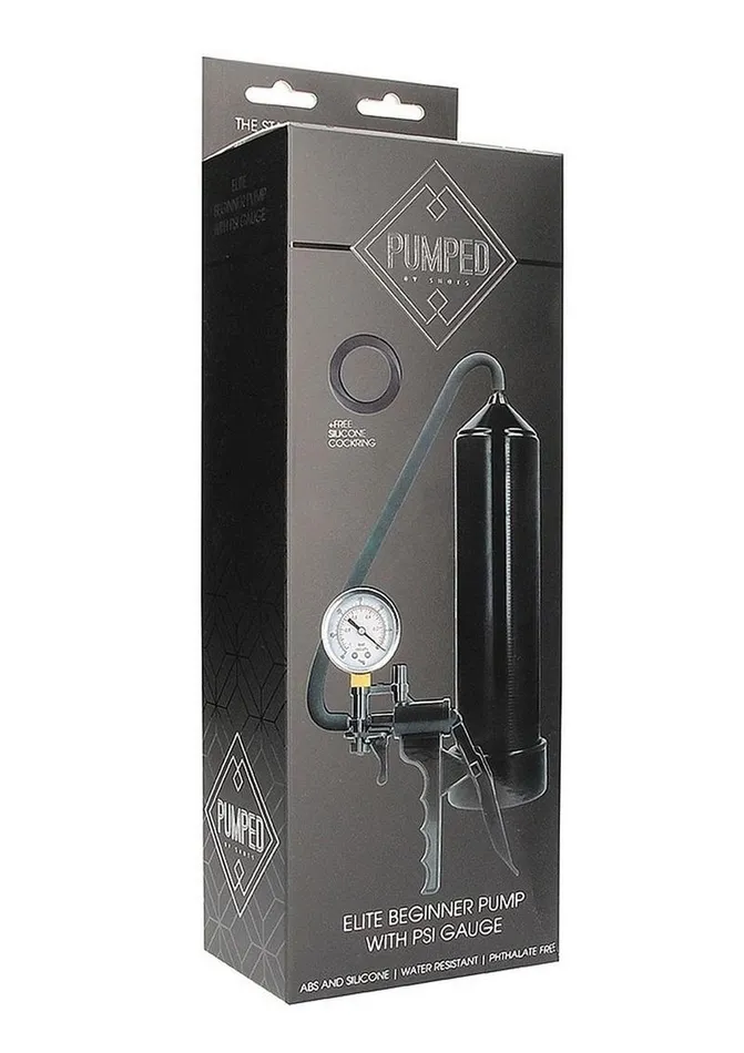 Male Sex Toys Pumped Pumped Lite Beginners Pump with Psi Gage