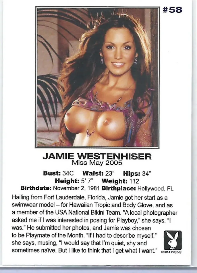 Dans Cards Vibrators Playboys Centerfold Update 4 20032005 Jamie Westenhiser 58
