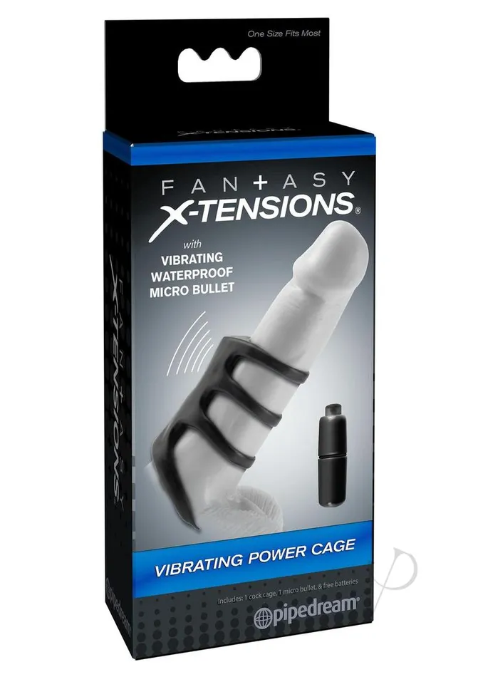 Fantasy XTensions Male Sex Toys Fx Vibrating Power Cage Black
