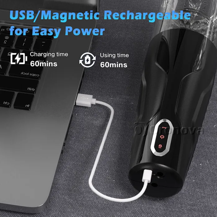 Auto Rotating Male Masturbator Thrust LumiColor Pulse Oronova Male Sex Toys