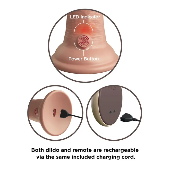 Female Sex Toys Pipedream Products King Cock Elite 9 Inch Silicone Vibrating Dual Density Vibrator