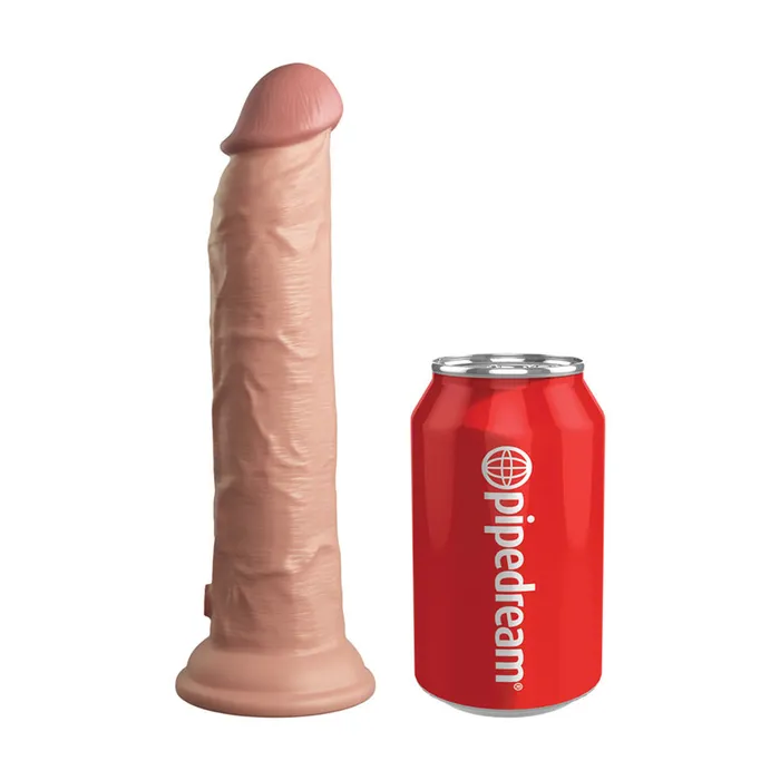 Female Sex Toys Pipedream Products King Cock Elite 9 Inch Silicone Vibrating Dual Density Vibrator