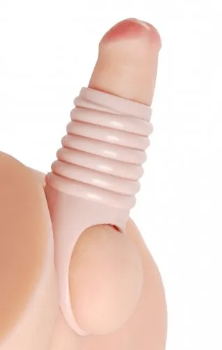 XR Brands Male Sex Toys XR Brands Really Ample Ribbed Penis Enhancer Sheath