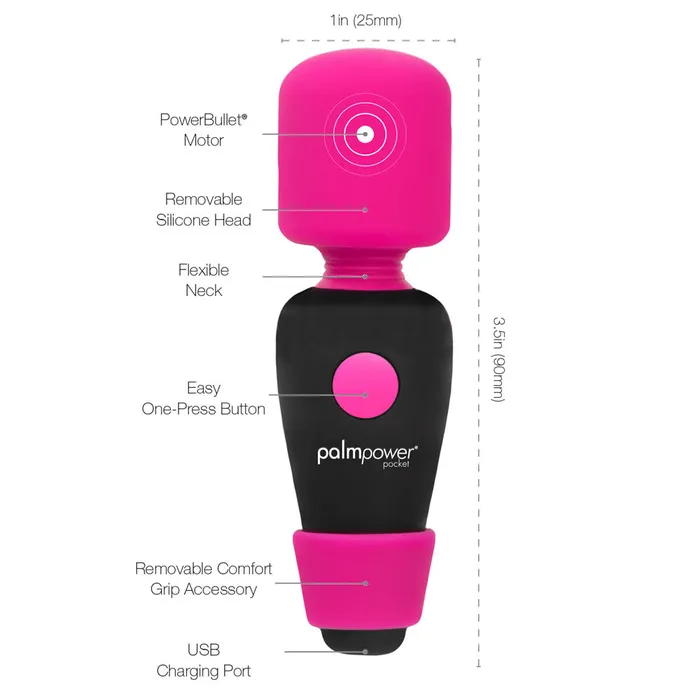 Female Sex Toys PalmPower PalmPower Pocket Mini Wand Vibrator