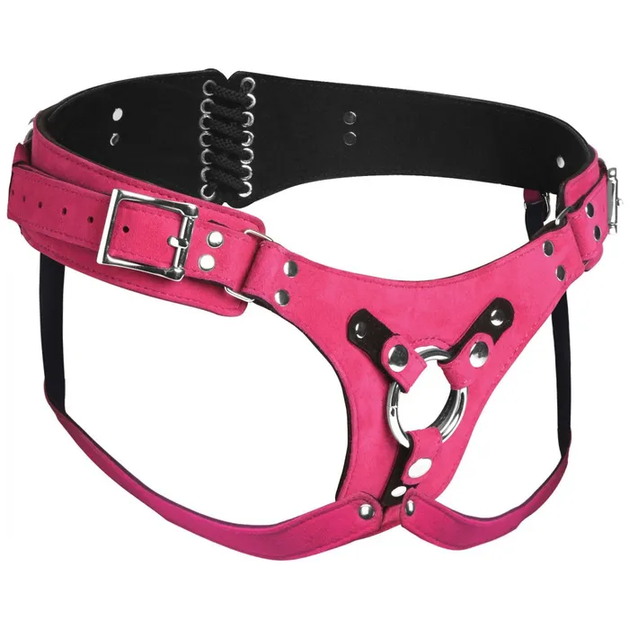 Strap U Bodice Deluxe Leather Corset StrapOn Harness Female Sex Toys