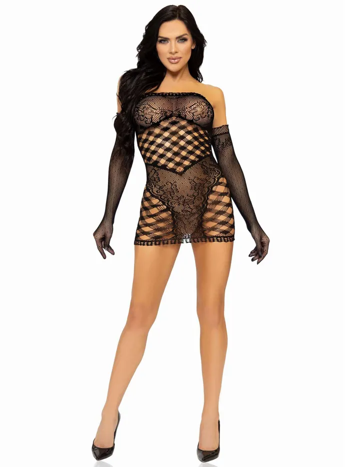 2 Pc Hardcore Net Tube Dress With Gloves One Size Black Leg Avenue Anal 2 Pc Hardcore Net Tube Dress With Gloves One Size Black Leg Avenue Anal