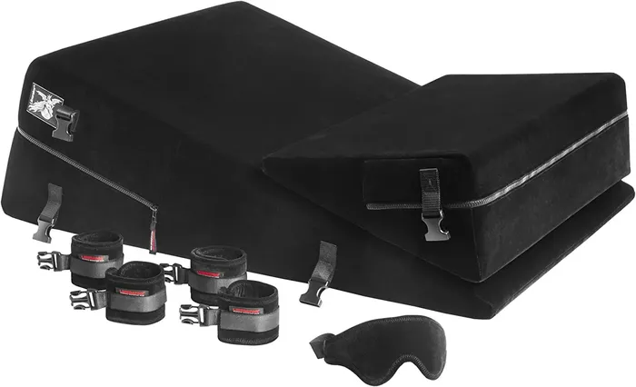 Anal Liberator Black Label WedgeRamp Combo Black Microfiber WCuffs Black