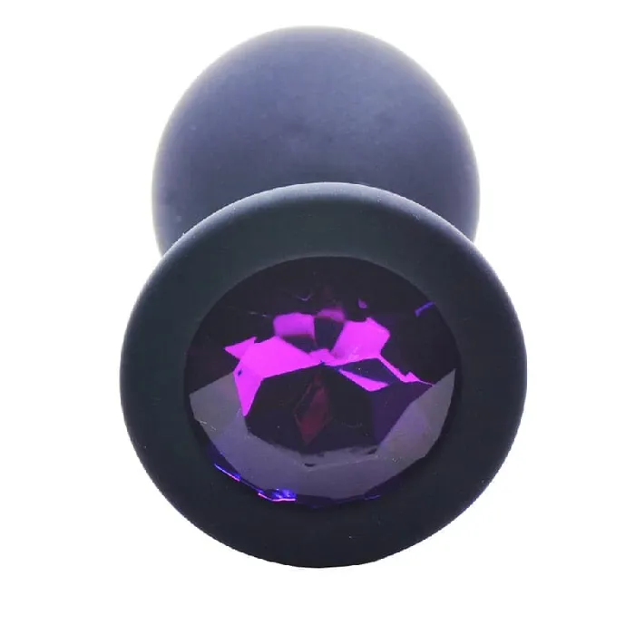 Anal Various Toy Brands Small Black Jewelled Silicone Butt Plug Anal Various Toy Brands Small Black Jewelled Silicone Butt Plug