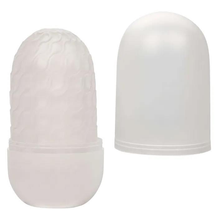Boundless Reversible Nubby Stroker Clear CalExotics Male Sex Toys