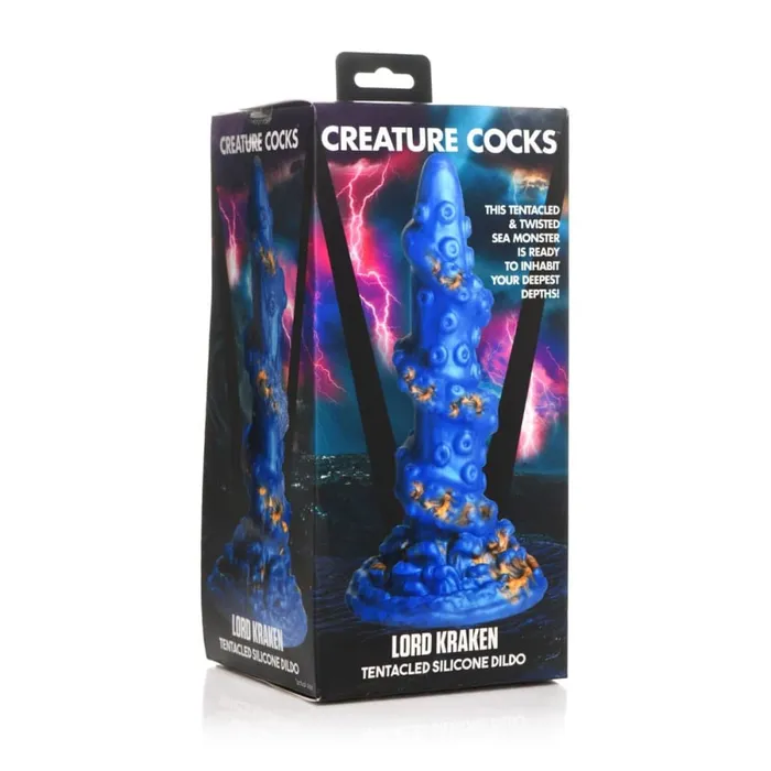 Creature Cocks Dildos Kraken Tentacled Silicone Dildo Blue Gold Creature Cocks Dildos Kraken Tentacled Silicone Dildo Blue Gold