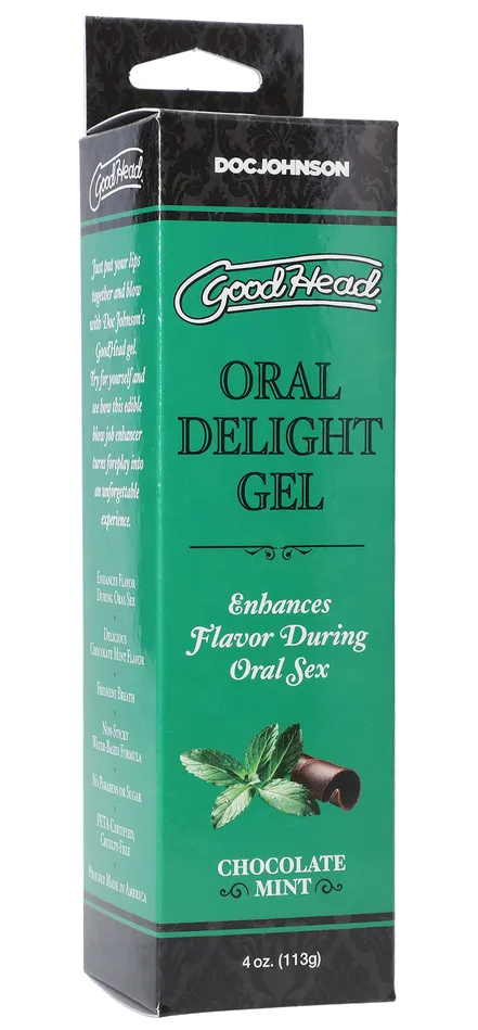 Enhancers Doc Johnson Goodhead Oral Delight Gel Chocolate Mint 4 Oz