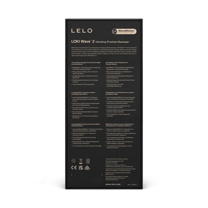 Lelo Anal LELO Loki Wave 2 Black Prostate Massager Sex Toy