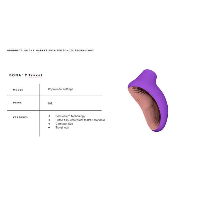 LELO Sona 2 Travel Purple Lelo Vibrators