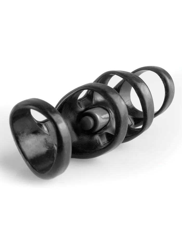 Pipedream Fantasy XTensions Vibrating Power Cage Black Male Sex Toys