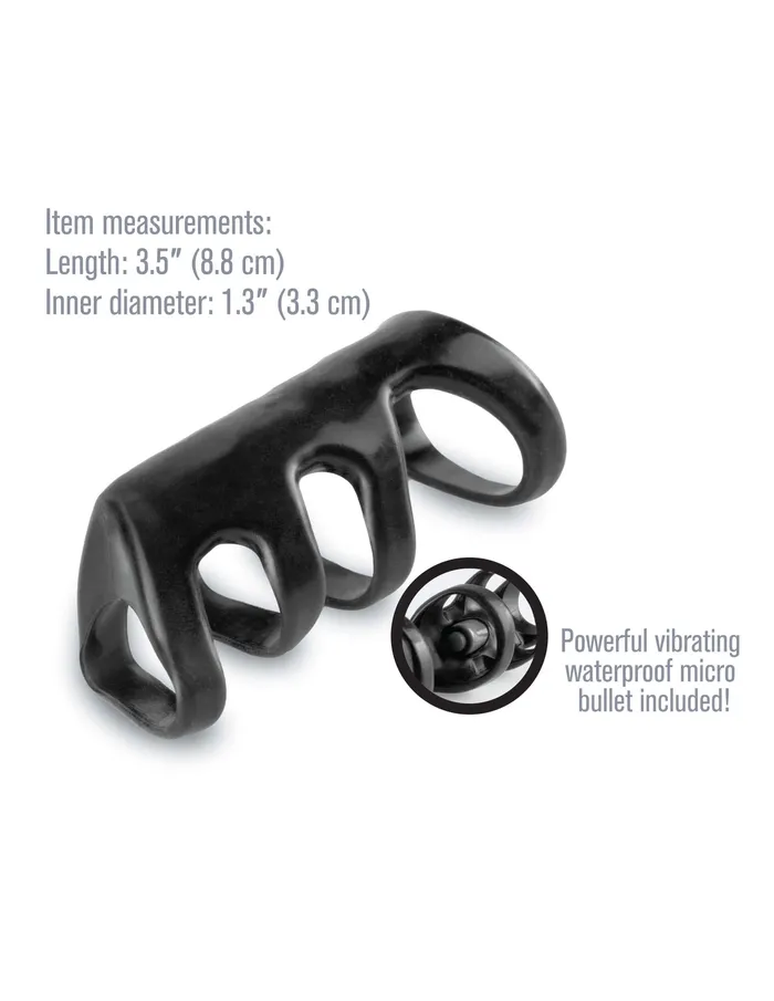 Pipedream Fantasy XTensions Vibrating Power Cage Black Male Sex Toys