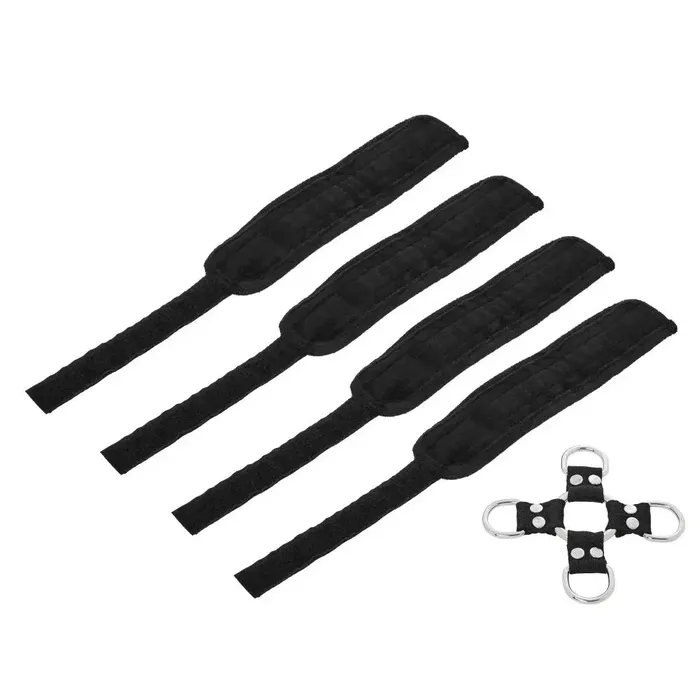 Sportsheets Anal Sportsheets 5Piece Adjustable Hog Tie Cuff Set Black