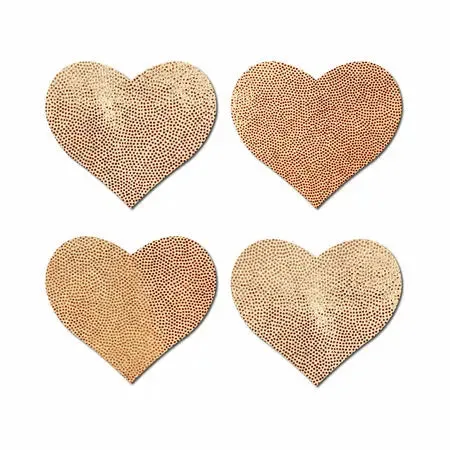 Vibrators Pastease Pastease Petites Liquid Hearts Pasties Rose Gold 2Pack Vibrators Pastease Pastease Petites Liquid Hearts Pasties Rose Gold 2Pack