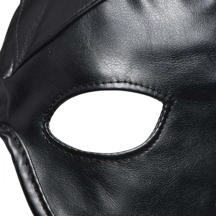 XR Brands Master Series Couples Dungeon Demon Bondage Hood With Horns Black XR Brands Master Series Couples Dungeon Demon Bondage Hood With Horns Black