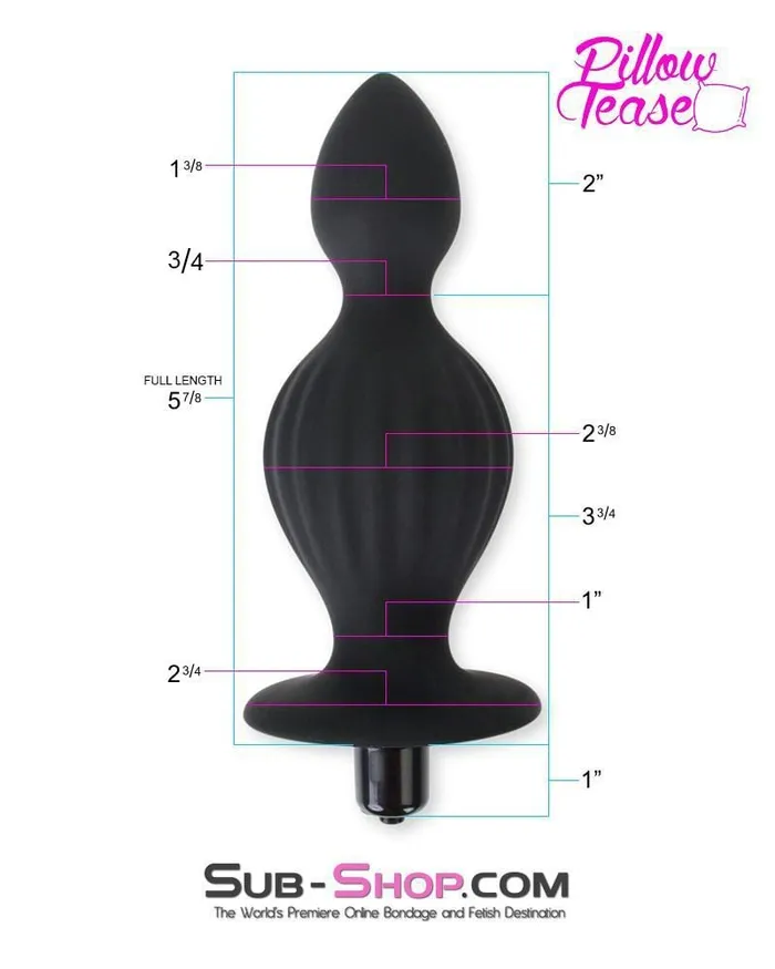 0315E Genie in a Bottle Vibrating Silicone Huge Butt Plug MEGA Deal Eiffel Anal