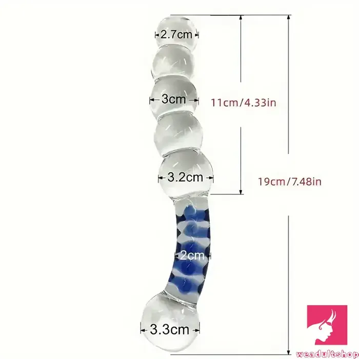 748in Clear Real Glass Crystal Dildo For GSpot Vaginal Sex Toy Weadultshop Dildos