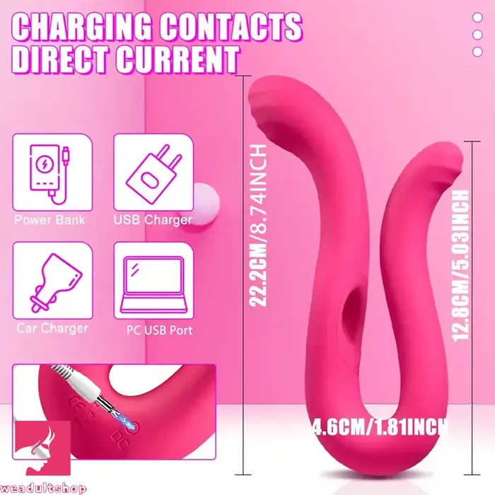 874in Dual Heads Vibrating Automatic Dildo For Clit Simultaneous Weadultshop Female Sex Toys