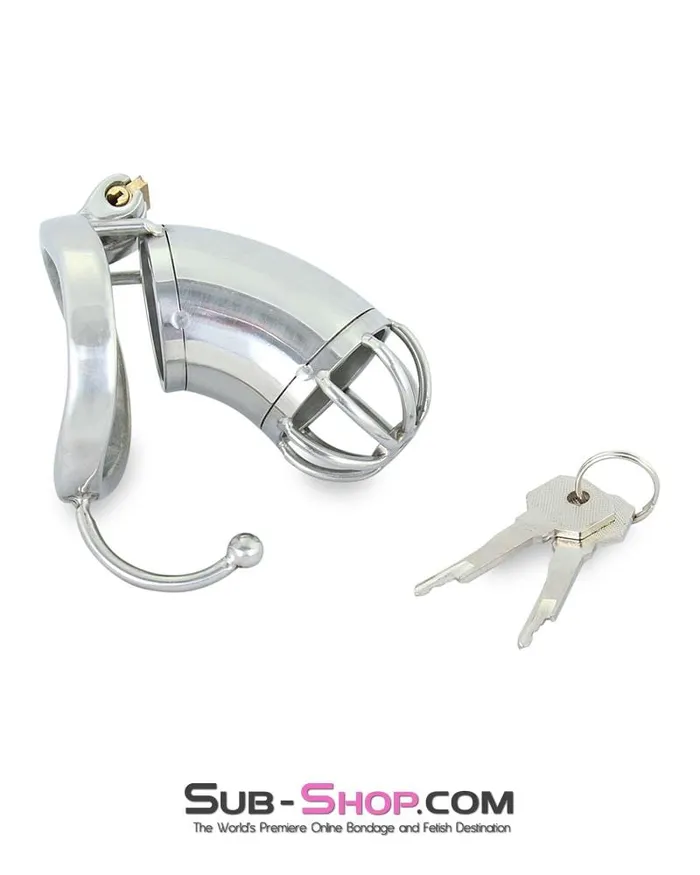 9935RS High Security Tease and Torment Steel Male Chastity Tube with Ball Separation Rod Raysent Male Sex Toys 9935RS High Security Tease and Torment Steel Male Chastity Tube with Ball Separation Rod Raysent Male Sex Toys