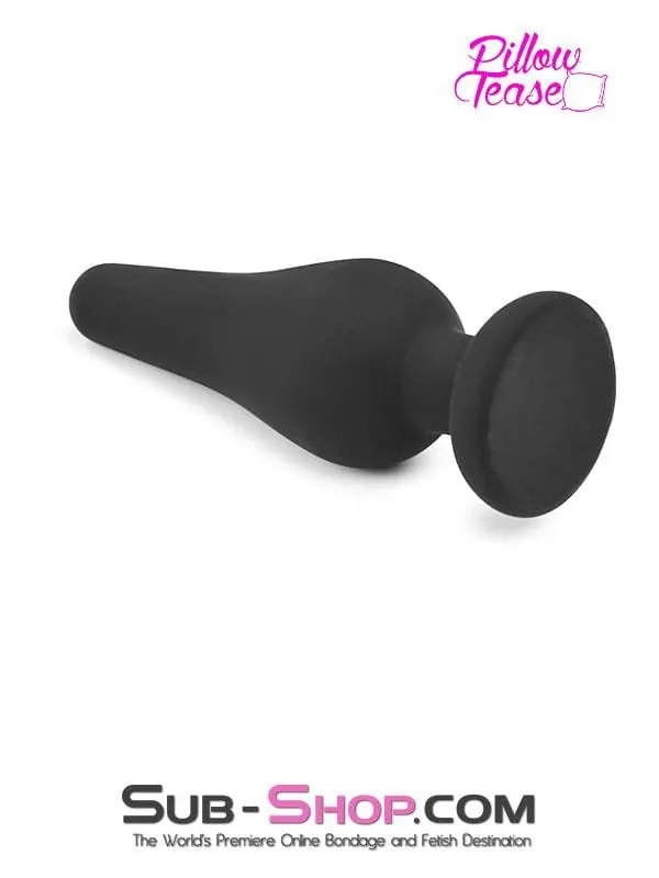 Anal 2357M Medium Black Silicone Flare Anal Plug MEGA Deal Moonwell