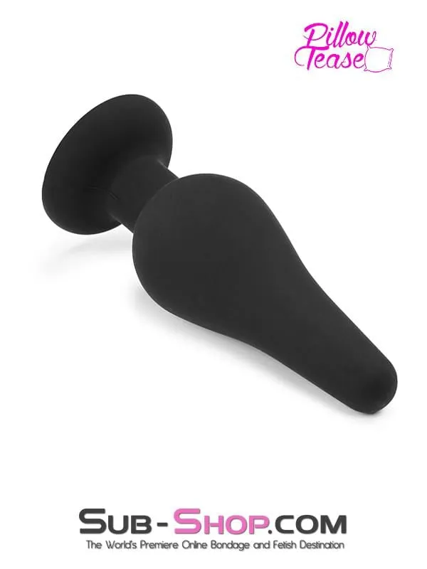Anal 2357M Medium Black Silicone Flare Anal Plug MEGA Deal Moonwell
