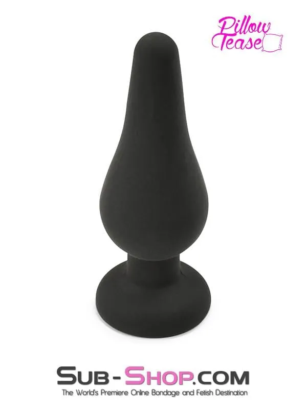 Anal 2357M Medium Black Silicone Flare Anal Plug MEGA Deal Moonwell