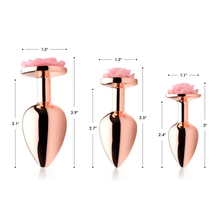 Anal XR Brands Pink Rose Gold Anal Plug Small