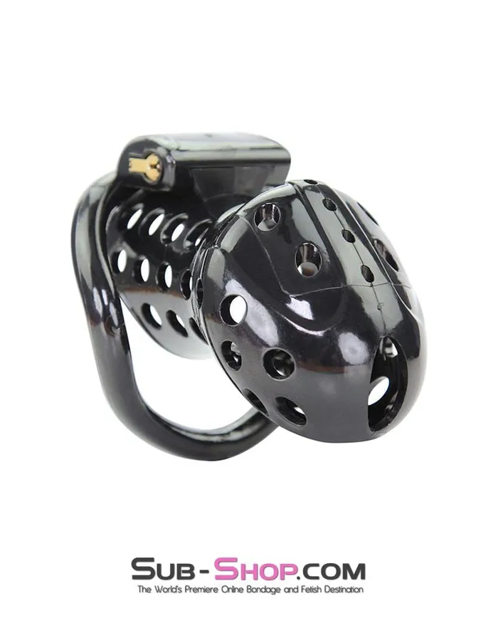 Aria Male Sex Toys 1722AR Boy Toy Black High Security Pin Tumbler Locking Cock Cage Chastity