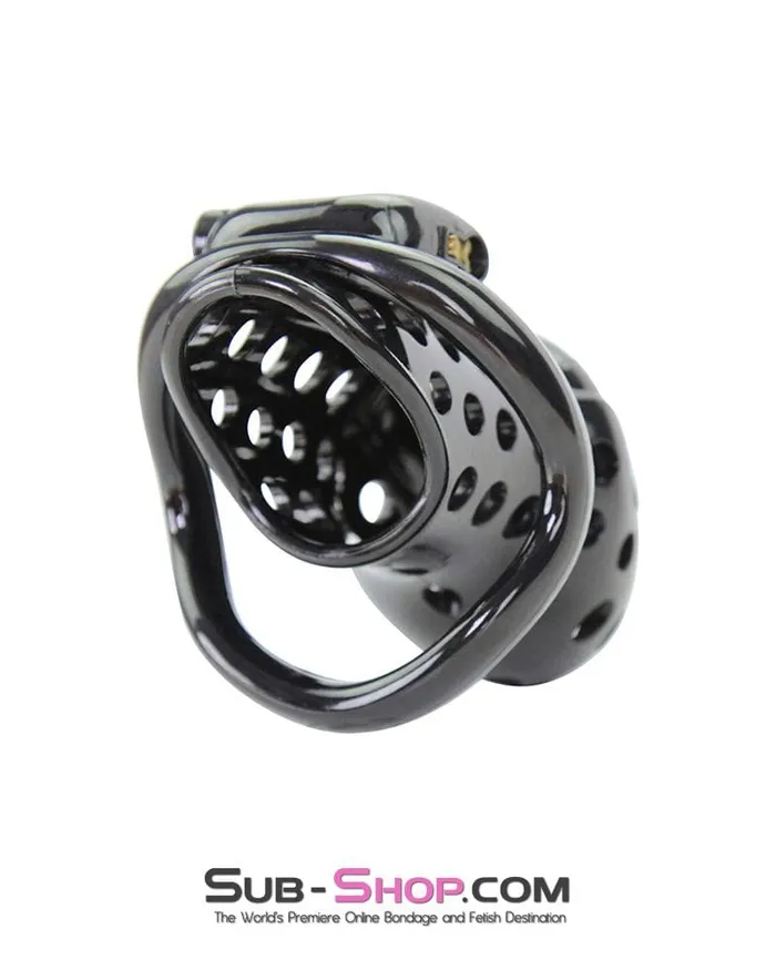 Aria Male Sex Toys 1722AR Boy Toy Black High Security Pin Tumbler Locking Cock Cage Chastity
