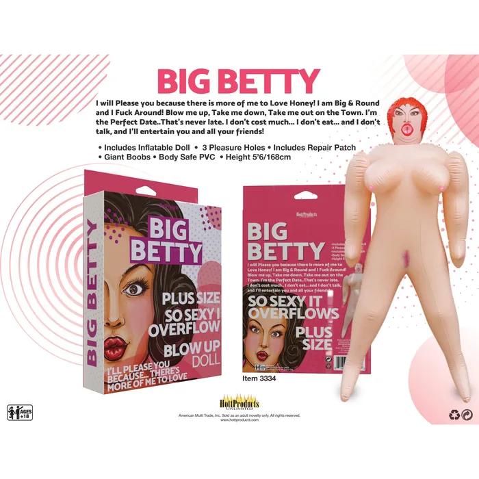 Big Betty Inflatable Party Doll Hott Products Male Sex Toys