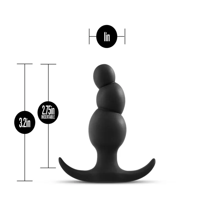 Blush Anal Anal Adventures Platinum Stacked Plug Black Blush Anal Anal Adventures Platinum Stacked Plug Black