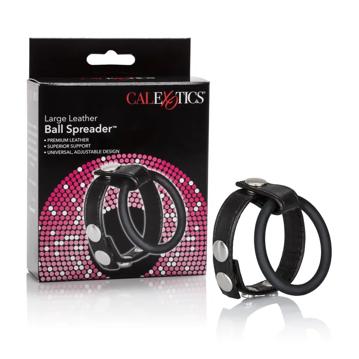 Calexotics Adjustable Leather Ball Spreader Comfy Fit for Solo or Couple Fun Male Sex Toys