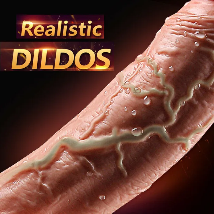 Female Sex Toys Veined Dildo With Suction Base Dong For Sex Dual Layer Dildo Vibrator weadultshop