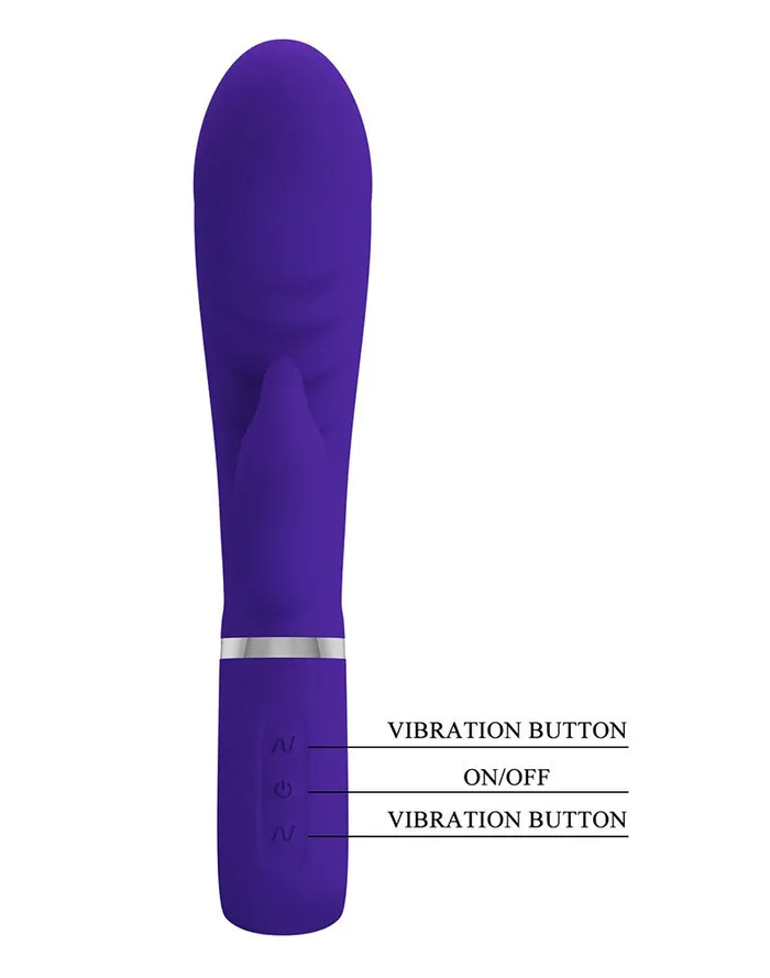 Pretty Love Prescott Super Soft Rabbit Silicone Vibrator Purple Vibrators Pretty Love Prescott Super Soft Rabbit Silicone Vibrator Purple Vibrators