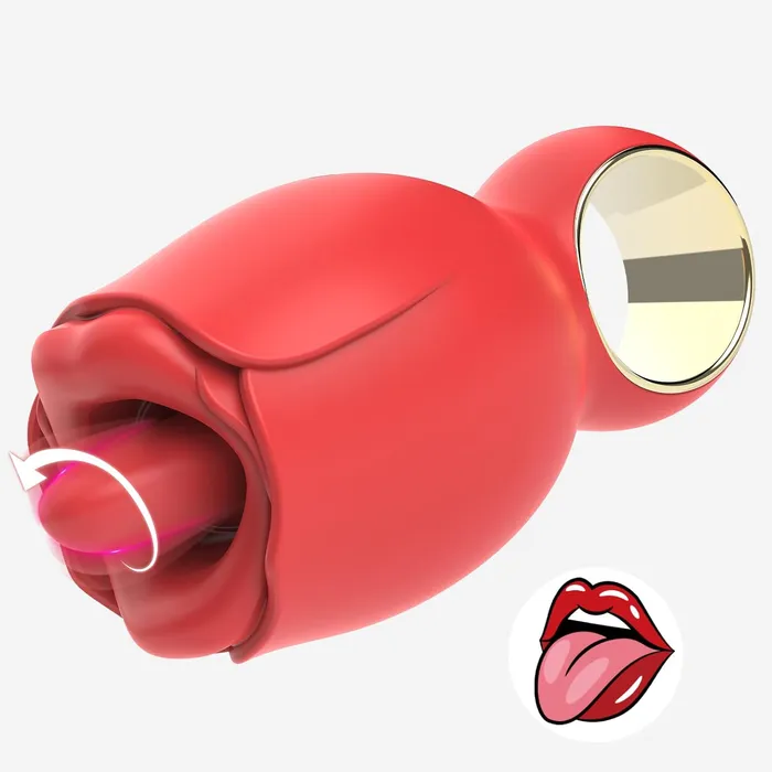 Couples Rose Sex Toy with 360 Rotated Licking Tongue Mouth Lurevibe