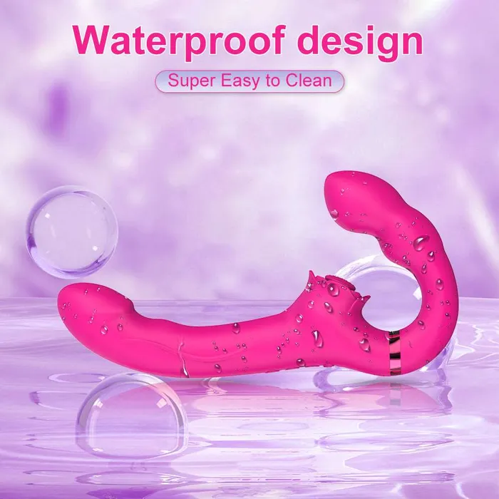 Lurevibe Female Sex Toys Lurevibe 3in1 Rose Clit Stimulator Dual Motor Shock Panty Vibrator