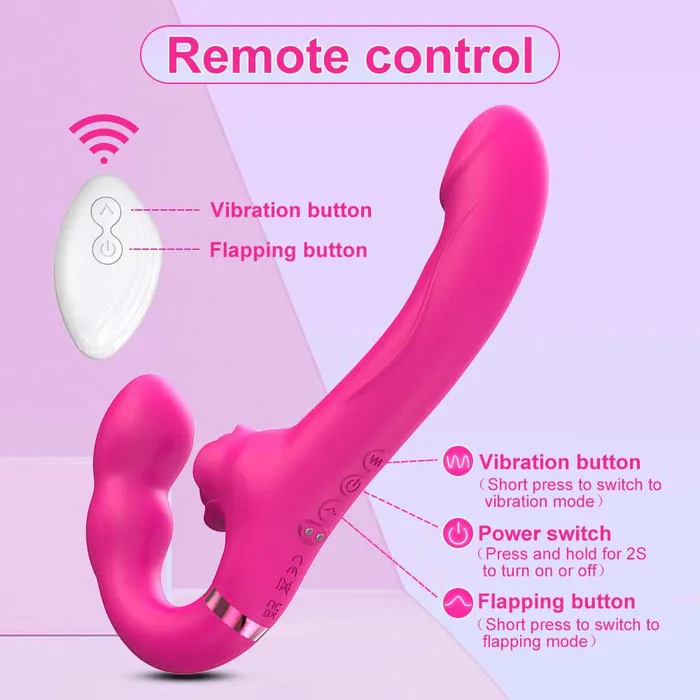 Lurevibe Female Sex Toys Lurevibe 3in1 Rose Clit Stimulator Dual Motor Shock Panty Vibrator