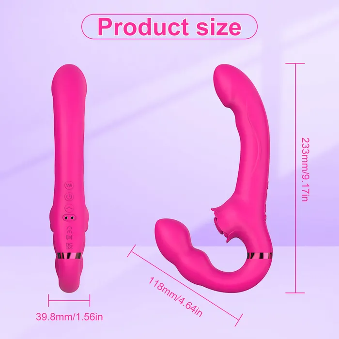 Lurevibe Female Sex Toys Lurevibe 3in1 Rose Clit Stimulator Dual Motor Shock Panty Vibrator