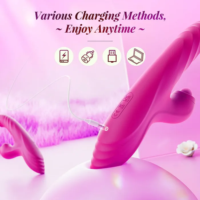 lurevibe Thrusting Dildo Rabbit Vibrator Gspot Vibrator for Women Female Sex Toys