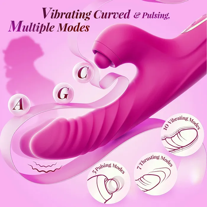 lurevibe Thrusting Dildo Rabbit Vibrator Gspot Vibrator for Women Female Sex Toys