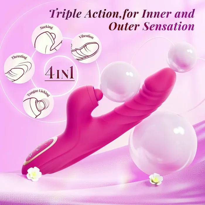 lurevibe Thrusting Dildo Rabbit Vibrator Gspot Vibrator for Women Female Sex Toys