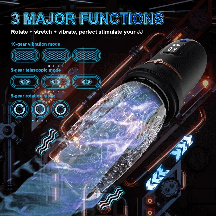Male Sex Toys Lurevibe Lurevibe 40 Version Male Rose Toy Thrusting Rotating Vibrating Oral Sex Penis Stroker