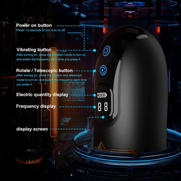 Male Sex Toys Lurevibe Lurevibe 40 Version Male Rose Toy Thrusting Rotating Vibrating Oral Sex Penis Stroker