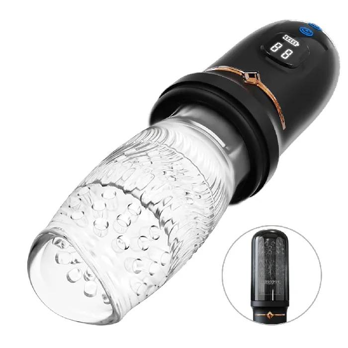 Male Sex Toys Lurevibe Lurevibe 40 Version Male Rose Toy Thrusting Rotating Vibrating Oral Sex Penis Stroker